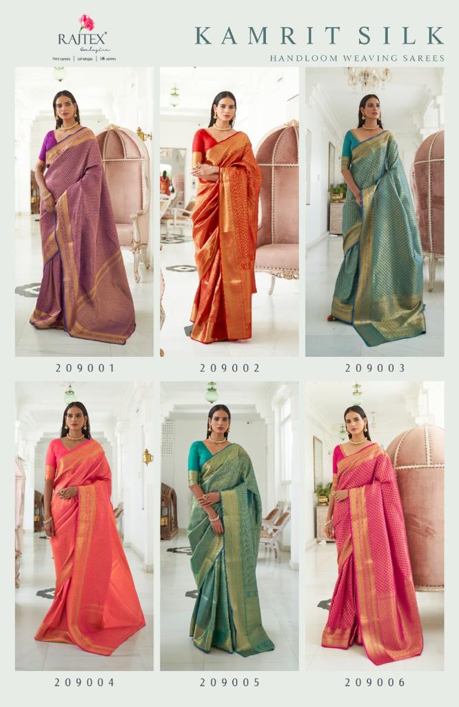 Rajtex Kamrit Designer Silk Festive Wear Handloom Weaving Latest Saree Collection